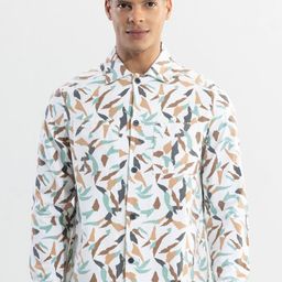 Snitch Men Brown Classic Boxy Casual Shirt-image-40