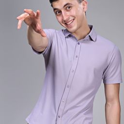 MAXZONE Men Classic Spread Collar Solid Casual Shirt-image-44