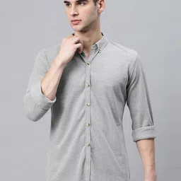 MANQ Men Slim Fit Pure Cotton Casual Shirt-image-30