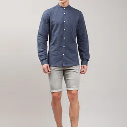LINDBERGH Men Navy Blue Slim Fit Casual Shirt-image-36