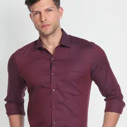 Arrow Cutaway Collar Slim Fit Pure Cotton Formal Shirt-picture-5