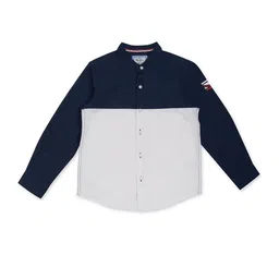 Pepe Jeans Boys Navy Blue Colourblocked Casual Shirt-image-37