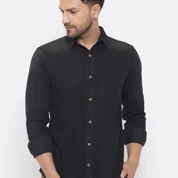 John Pride Men Black Casual Denim Shirt-image-84