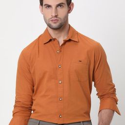 Mufti Trim Plus Size Slim Fit Cotton Linen Casual Shirt-image-68