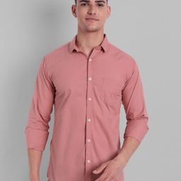 Majestic Man Men Pink Slim Fit Casual Shirt-image-86