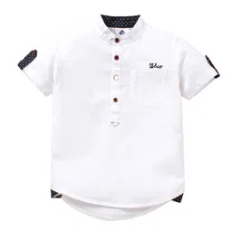 TONYBOY Boys Off-White Premium Pure Cotton Casual Shirt-image-44