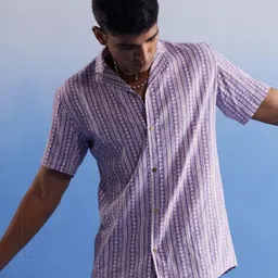 SHVAAS by VASTRAMAY Premium Abstract Printed Cotton Casual Shirt-image-16