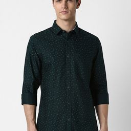 Peter England Casuals Slim Fit Micro Ditsy Printed Cotton Casual Shirt-picture-37