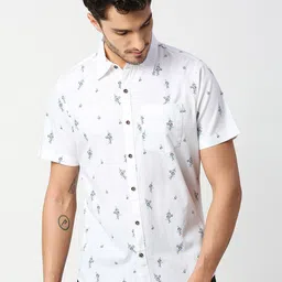 Thomas Scott Men Slim Fit Printed Pure Cotton Casual Shirt-picture-11