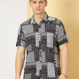 Thomas Scott Classic Abstract Printed Casual Shirt-image-21
