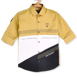 CAVIO Boys Gold-Toned Printed Casual Shirt 100 % Cotton-image-48
