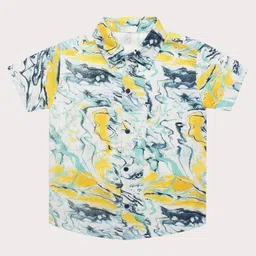 Superminis Boys Relaxed Abstract Printed Casual Shirt-0