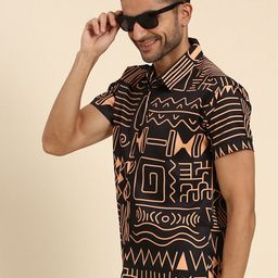 Joven Abstract Printed Casual Shirt-image-28