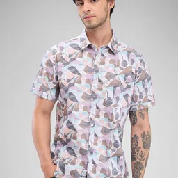 SPYKAR Men Slim Fit Floral Opaque Printed Casual Shirt-picture-33