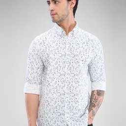 SPYKAR Men Slim Fit Conversational Printed Casual Shirt-picture-21