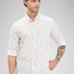 SPYKAR Men Slim Fit Conversational Printed Casual Shirt-picture-21