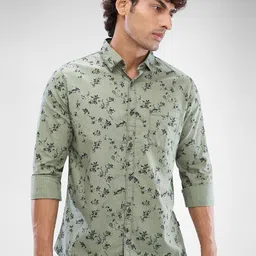 SPYKAR Men Slim Fit Floral Opaque Printed Casual Shirt-picture-23