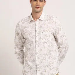 Turtle Floral Printed Relaxed Slim Fit Pure Cotton Casual Shirt-image-30