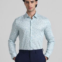 Jack & Jones Men White Slim Fit Floral Opaque Printed Casual Shirt-picture-12