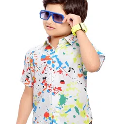 BAESD Boys Comfort Abstract Printed Cotton Casual Shirt-image-82