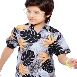 BAESD Boys Comfort Floral Printed Cotton Shirt-image-39