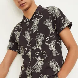 max Boys Floral Opaque Printed Casual Shirt-14