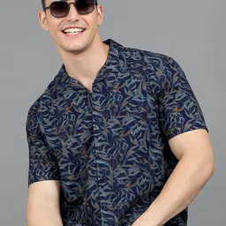 HERE&NOW Floral Printed Cotton Casual Shirt-image-55