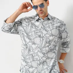 Celio Men Classic Abstract Printed Cotton Casual Shirt-image-52