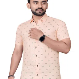 Bought First Premium Conversational Printed Organic Cotton Opaque Casual Shirt-image-42