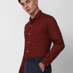 Peter England Micro Ditsy Printed Pure Cotton Casual Shirt-image-80