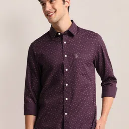 U.S. Polo Assn. Geometric Print Regular Fit Cotton Casual Shirt-image-73