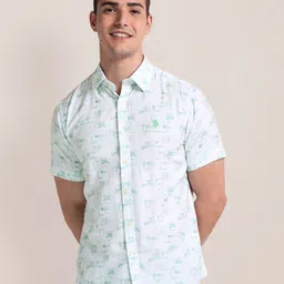 U.S. Polo Assn. Spread Collar Printed Cotton Casual Shirt-picture-33
