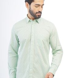 Greenfibre Spread Collar Cotton Printed Casual Shirt-picture-34