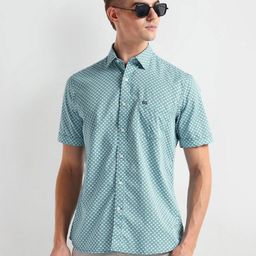Arrow Sport Micro Ditsy Printed Pure Cotton Casual Shirt-image-16