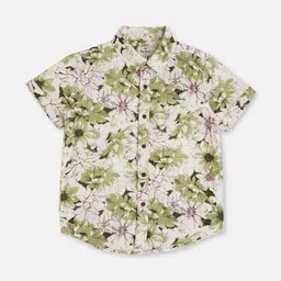 Pepe Jeans Boys Floral Printed Pure Cotton Casual Shirt-image-94
