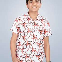 Lil Peacock Boys Conversational Printed Casual Shirt-image-57