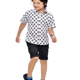 BAESD Boys Comfort Gingham Checks Opaque Printed Casual Shirt-image-80