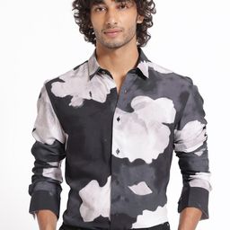 RARE RABBIT Men Noten Slim Fit Floral Printed Shirt-image-3