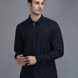 CANOE Smart Micro Ditsy Printed Pure Cotton Casual Shirt-image-66