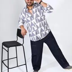 Instafab Plus Men Comfort Opaque Printed Casual Shirt-image-28