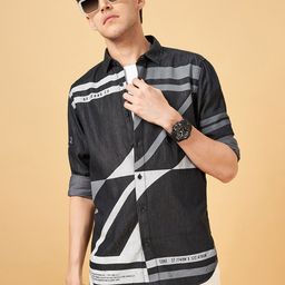 SF JEANS by Pantaloons Slim Fit Abstract Printed Casual Shirt-image-93