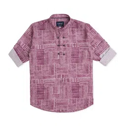 CAVIO Boys Comfort Geometric Printed Pure Cotton Casual Shirt-image-11