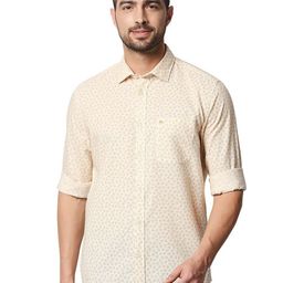 Basics Slim Fit Micro Ditsy Printed Cotton Casual Shirt-picture-15