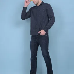 Crimsoune Club Classic Slim Fit Micro Ditsy Printed Casual Shirt-image-94
