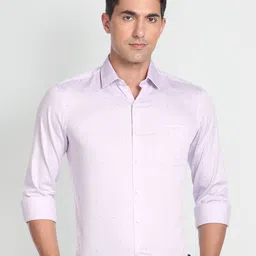 Arrow Regular Fit Spread Collar Opaque Cotton Casual Shirt-image-55