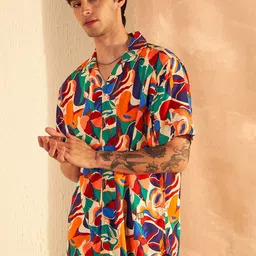 DENNISON Smart Block Printed Casual Shirt-image-92