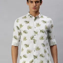 SHOWOFF Floral Printed Comfort Fit Cotton Casual Shirt-image-38
