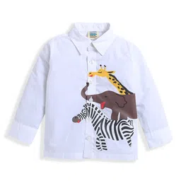 ZIP ZAP ZOOP Boys Comfort Graphic Printed Twill Weave Pure Cotton Casual Shirt-72