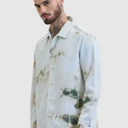 Snitch Men Relaxed Boxy Abstract Printed Casual Shirt-image-70