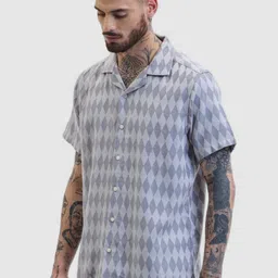 Snitch Men Relaxed Boxy Opaque Printed Casual Shirt-image-65